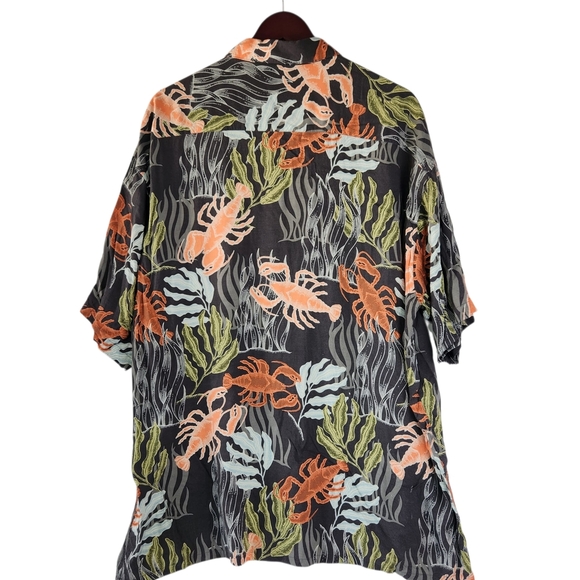Tropical Hawaiian Lobster Print Men's Shirt XXL - Picture 7 of 11